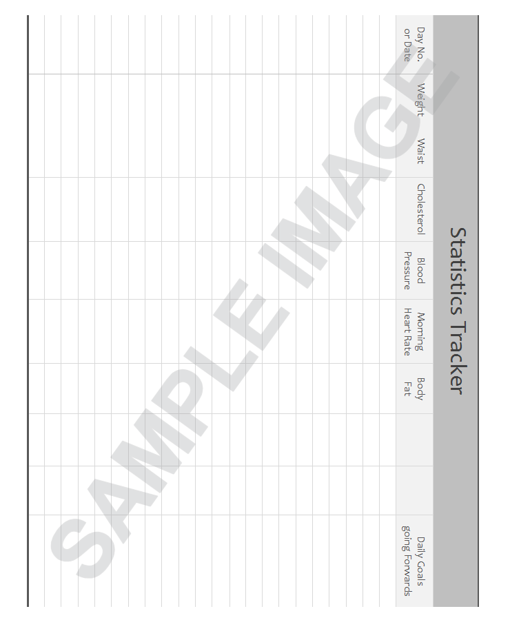 Stats Tracker from smART bookx Food Diary