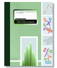 kids graph paper notebook in green