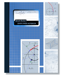 graph paper notebook in blue