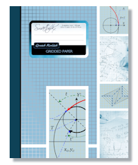 graph paper notebook in light blue