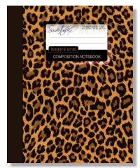 Leopard print Composition Notebook