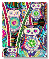 reading log cover owls
