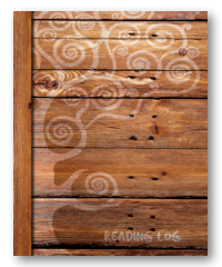 reading log cover rustic tree