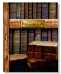 antique bookshelf reading log for book lovers