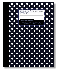 Blue and white polka dot Non Spiral Bound Composition Notebook Amazon