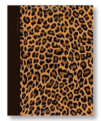 a4 dot grid notebook leopard print