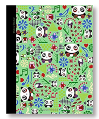 Writing journal for kids with search-and-find cute panda bears. Kids will love to write in this journal notebook.