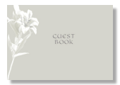 simple paperback guest book or visitors book suitable for a wedding, funeral or celebration of a life
