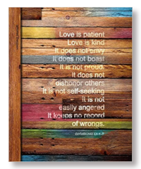 christian journal and planner Love is Patient Love is Kind