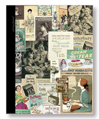 Vintage afternoon tea themed writing journal notebook on amazon