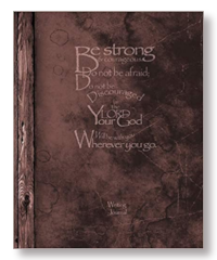 Christian journal and planner mens Be strong and courageous, do not be afraid