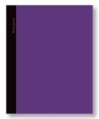 A purple personal writing journal. Notebook pages are numbered and the personalizable index helps you keep track even after lots of use.