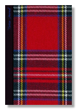 small tartan writing journal with scottish red tartan cover