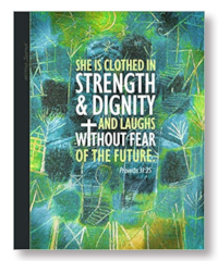 women's christian journal notebook uk she is clothed in strength and dignity and laughs without fear of the future