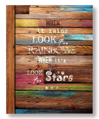 journal and planner When it Rains Look for Rainbows oscar wilde