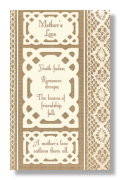 paper notebook or small journal notebook with a poem about a mothers enduring love. Mothers day gift ideas.