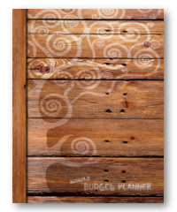 rustic looking monthly budget planner book on amazon