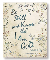weekly christian journal and planner Be Still and know that I am god