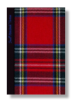 a small notebook, pocket size (A6) in red stewart tartan, available on amazon