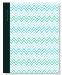 chevron meal planner notebook
