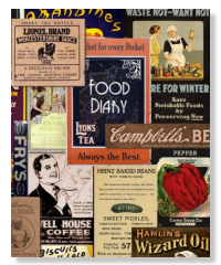 Vintage food images daily food diary book amazon uk