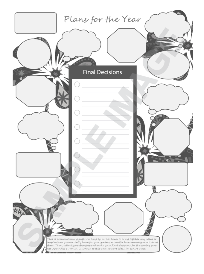 garden planner book uk brainstorm page