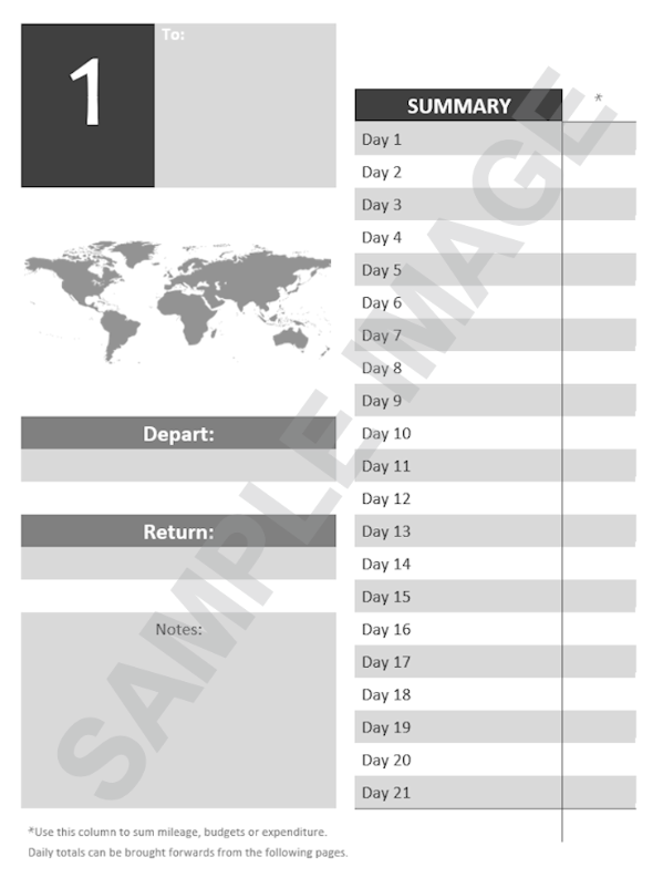 trip planner notebook uk demo page