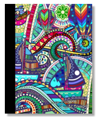 colorful travel journal