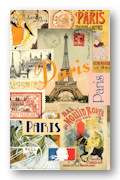password journal book design with vintage posters from paris