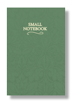 small green notebook that fits in a pocket